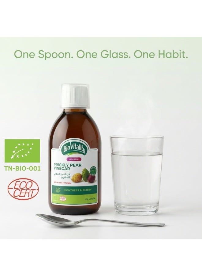 BioVitality Organic Prickly Pear Vinegar 250ml – Raw Unfiltered Vinegar, 100% Pure & Natural, EcoCert Certified, Non_GMO, Made in Tunisia” (Wellness Line) - Image 5
