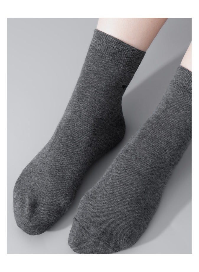 Septwolves Combed cotton gift box men's socks, thin, deodorizing, sweat-absorbing, breathable men's socks, men's solid color cotton socks, 7a antibacterial, casual and fashionable mid-tube socks (6 pairs ) - Image 3