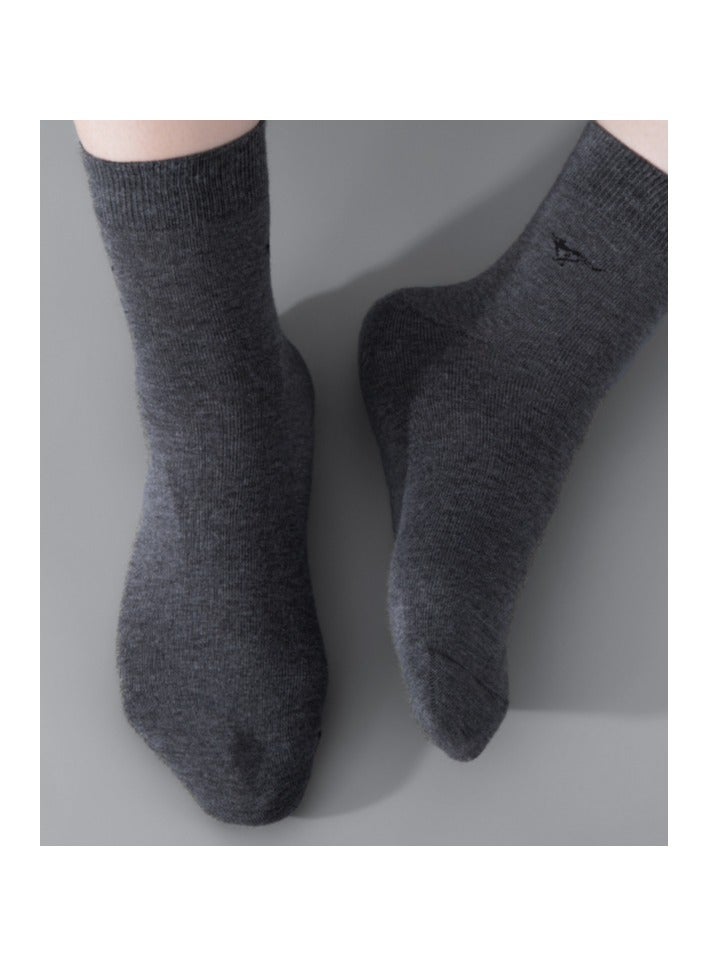 Septwolves Combed cotton gift box men's socks, thin, deodorizing, sweat-absorbing, breathable men's socks, men's solid color cotton socks, 7a antibacterial, casual and fashionable mid-tube socks (6 pairs ) - Image 4