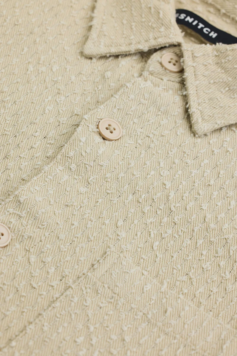 SNITCH قميص خارجي بقصة عادية وملمس كريمي