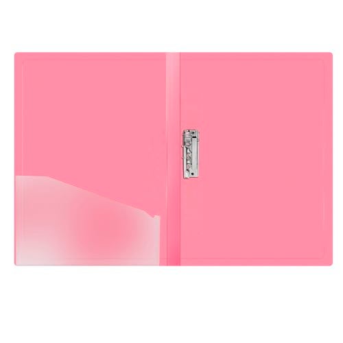 Shuban 4 Pcs Durable Plastic Punchless Clip File with Transparent Pocket for Office and Home, Ideal for A4 Size Paper/Document - (Assorted Color) - Image 5