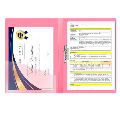 Shuban 4 Pcs Durable Plastic Punchless Clip File with Transparent Pocket for Office and Home, Ideal for A4 Size Paper/Document - (Assorted Color) - Image 4