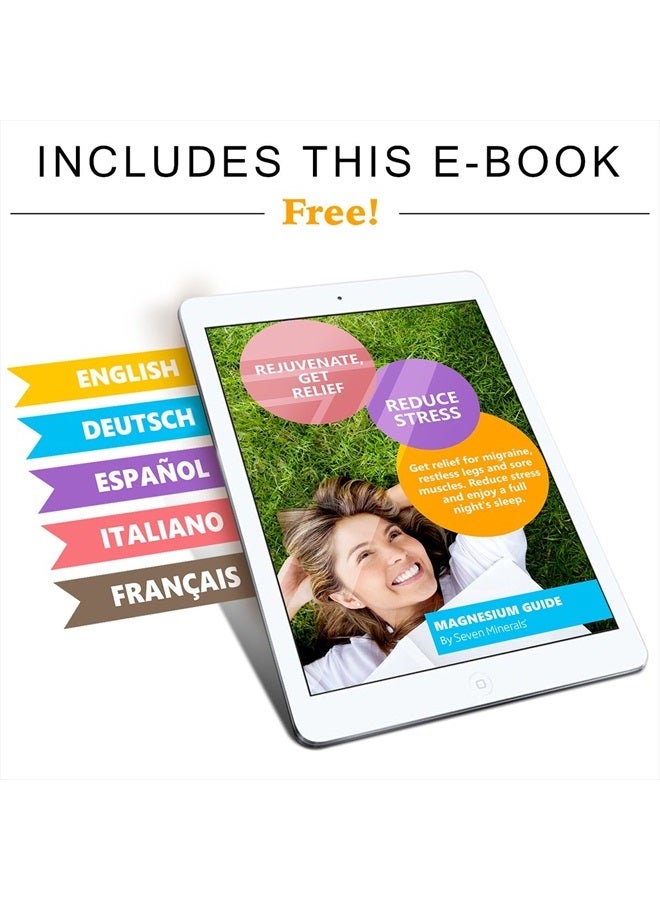 Seven Minerals Pure Magnesium Oil Spray - Big 12 fl oz - Lasts 9 Months, USP Grade No Unhealthy Trace Minerals - From Ancient Underground Permian Seabed in USA, Free eBook Included - Image 5