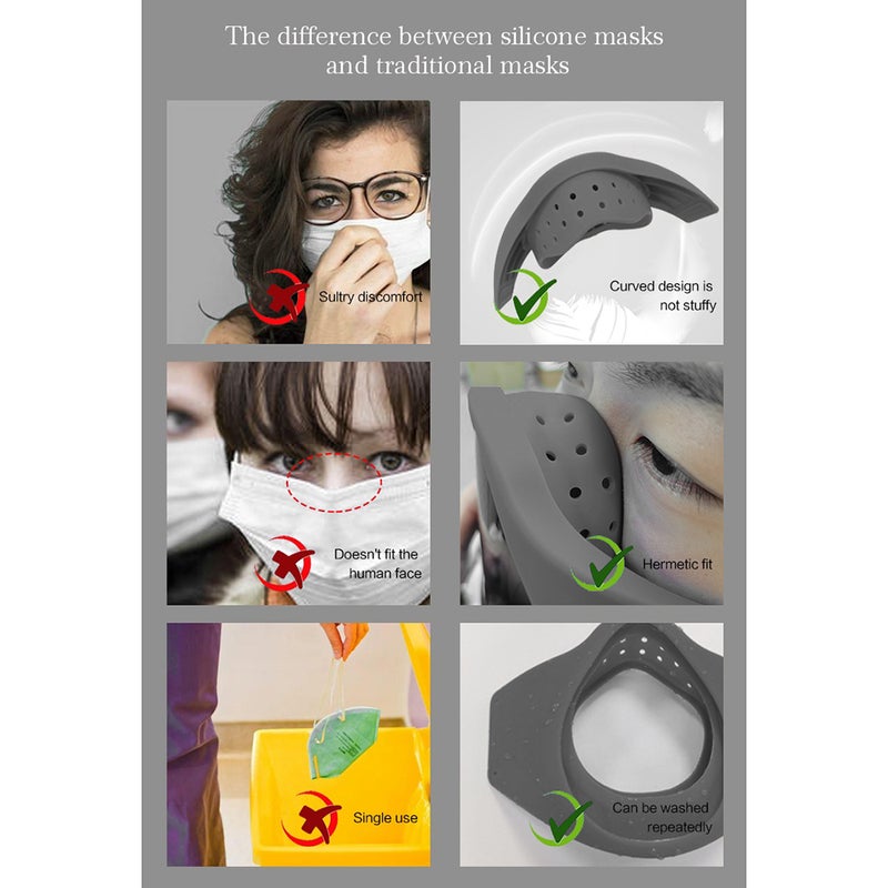 Soft Comfortable Silicone LED Face Mask DIY Programmable Message Display Mask with BT Connection APP Control for Halloween Cosplay Party Fun Performances Clubs Sports Bars - Image 4