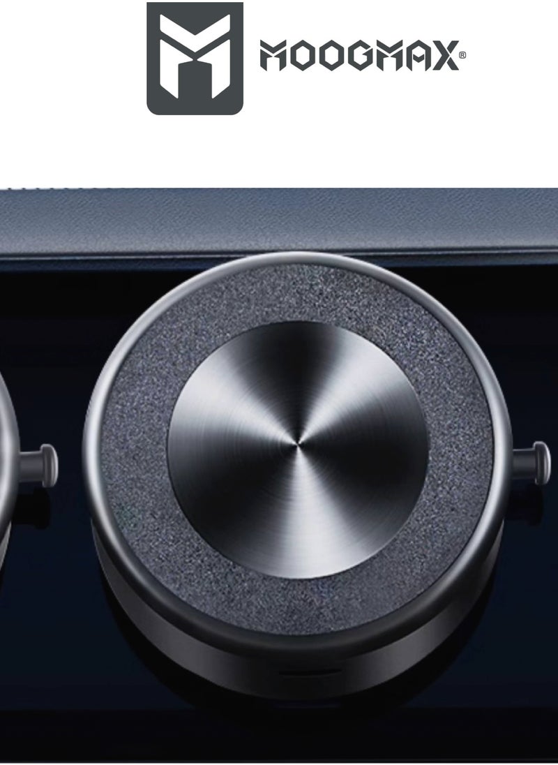 MOOGMAX - MagSafe Magnetic Car Phone Holder works with Suction, Magnet Mount Anywhere, Magnetic Holder works with Charging Up to a week. Black - Image 1
