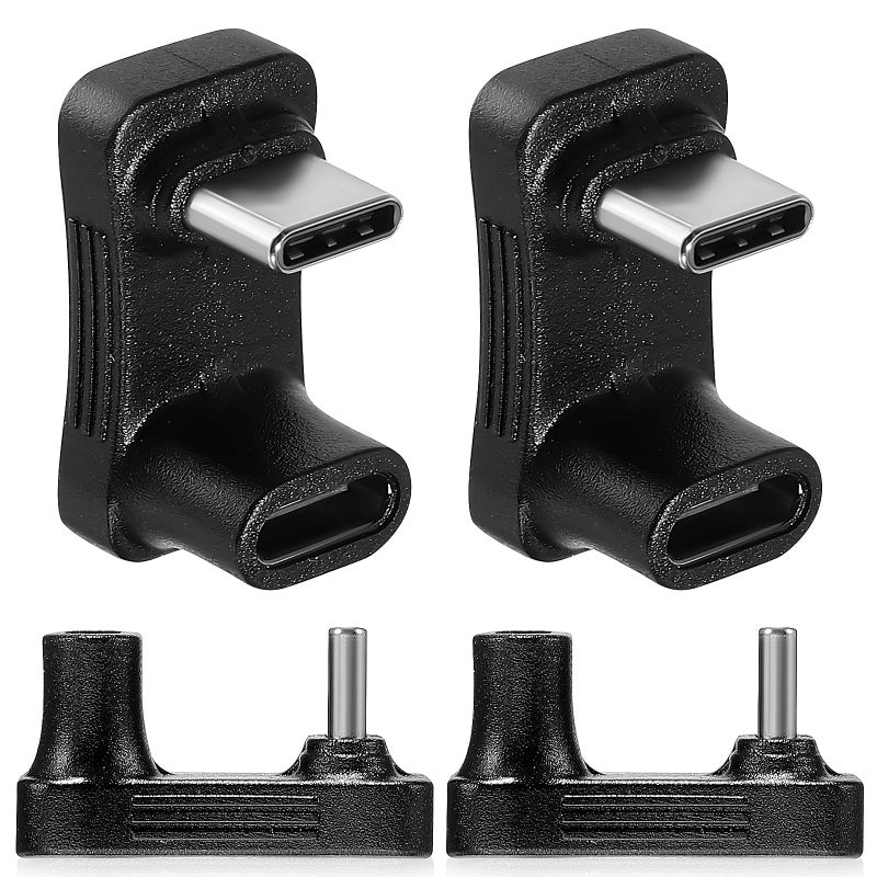 4pcs U Shape Type C Angled Adapters for Phone Laptop Support 4k60hz 10Gbps - Image 1