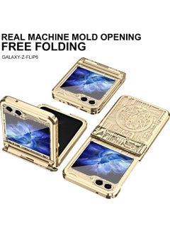 General Case Compatible with Samsung Galaxy Z Flip 6 with Hinge Protection, Rugged Electroplating PC Case Screen Camera Protection Anti-Drop Shockproof Protective Cover  - Image 3