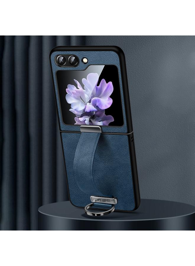 SULADA Case For Samsung Galaxy Flip6 PC + Leather Texture Skin Feel Shockproof Phone Case - Image 1