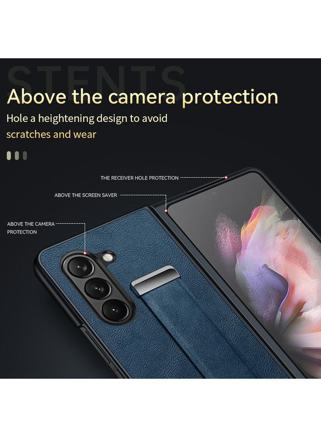 SULADA Case For Samsung Galaxy Flip6 PC + Leather Texture Skin Feel Shockproof Phone Case - Image 5