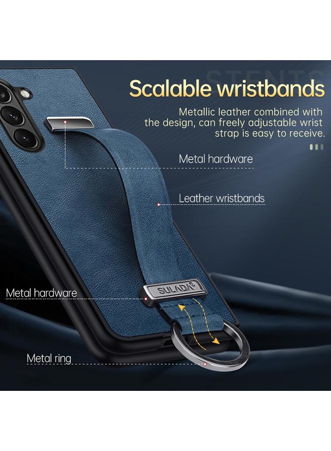 SULADA Case For Samsung Galaxy Flip6 PC + Leather Texture Skin Feel Shockproof Phone Case - Image 4