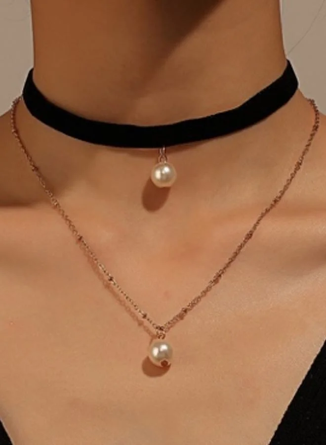Styli Faux Pearl Drop Necklace
