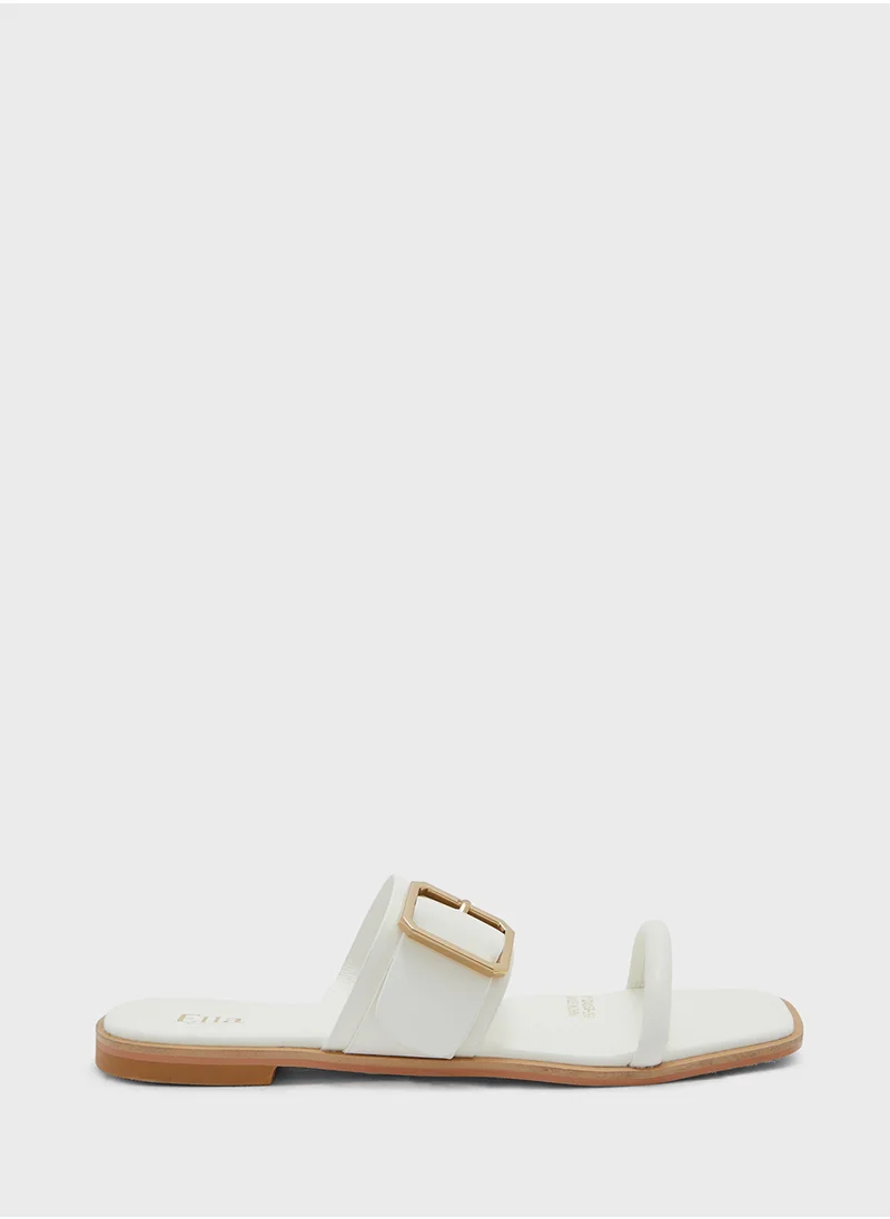 ايلا Chunky Buckle Double Strap Sandal