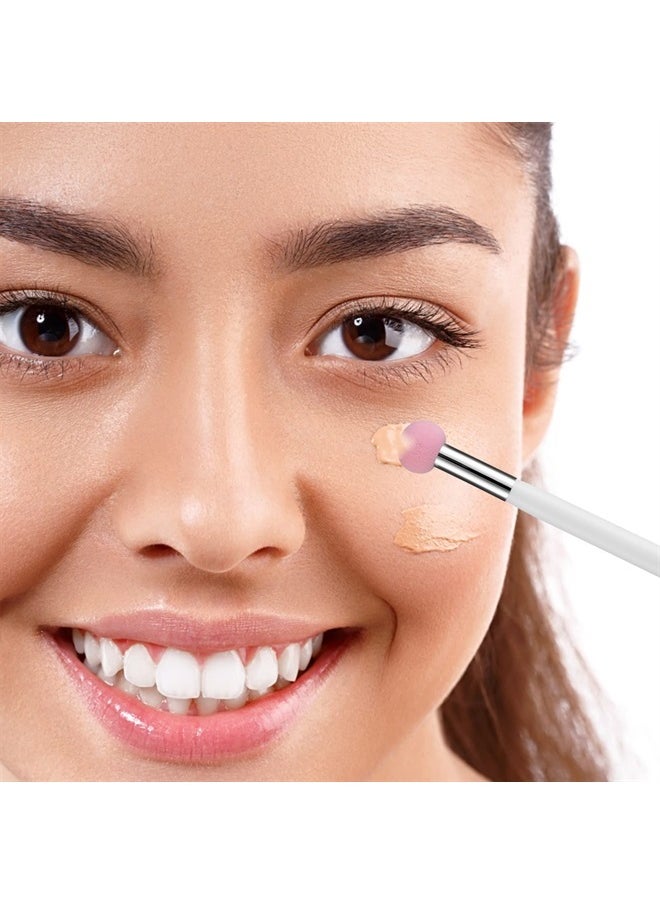 WLLHYF - 6 Pieces Sponge Makeup Applicator Mushroom Powder Puff with Handle Concealer Powder Brush Eye Makeup Eyeshadow Sponge Brush Washable Foundation Brushes for Women Girls - Image 1