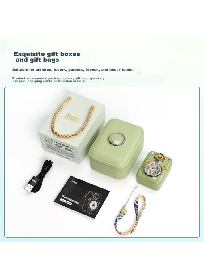 Divoom Dot Sound Beatles 2 Cute Retro Mini Bluetooth Speaker Portable Outdoor Small Speaker Subwoofer Wireless Card-insertable Fm Radio Birthday Gift For Girlfriends - Image 5