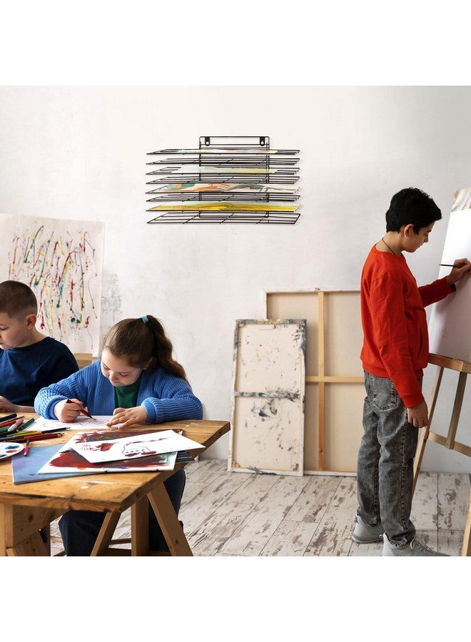 Lzttyee Art Drying Rack for Classroom Paint Drying Rack Small Art Drying Rack Wall Art Storage Rack with 8 Removable Shelves for Classrooms and Art Studios(8 Shelves) - Image 5