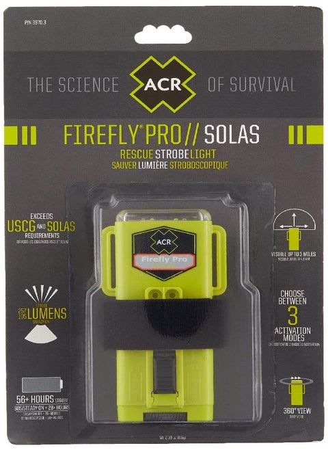 3970.3 Firefly Pro Solas Manually Operated Rescue Strobe Light, Carded