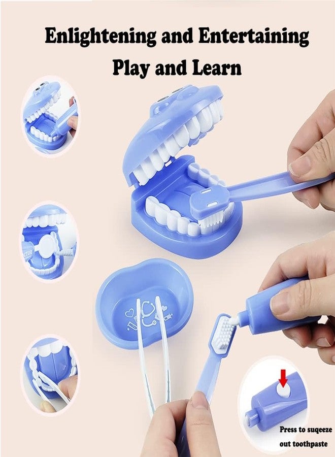 OPTSPTOY 9PCS Plastic Simulation Dentist Play Set Medical Kit Pretend Toy for Kids Hygienic Habbit Cultivation Role Play Game for Children 6 Colors Simple OPP Bag Packaging (Mixed Color) - Image 3