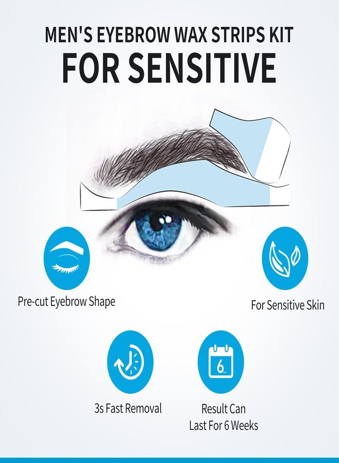 Beauty7 Men's Sensitive Eyebrow Wax Strips, Eyebrow Waxing Strips, 24 Strip with Pearl Powder Essential Oil, for Sensitive Skin - Image 3