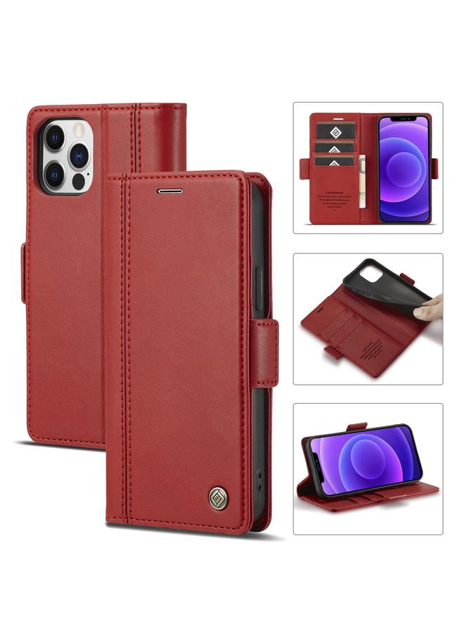 Case For iPhone 12 mini Magnetic Buckle PU + TPU Horizontal Flip Leather Case with Holder & Card Slots & Wallet