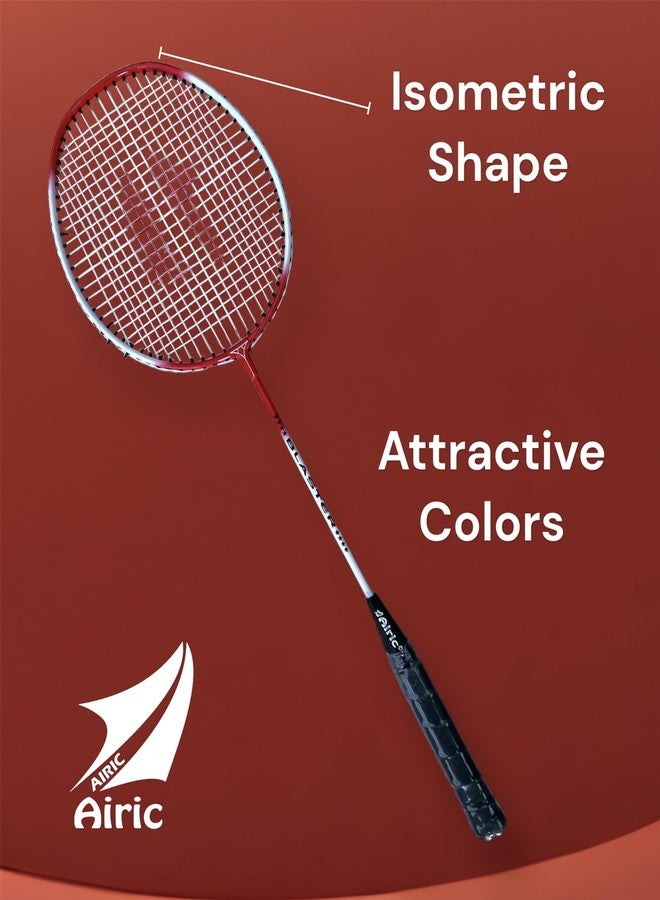 Airic Isometric Blaster Staunch with Cover Multicolor Strung Badminton Racquet (Pack of: 1, 115 g) (Red) - Image 3