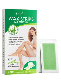 20 Stickers Wax Strips Hair Removal, Aloe Vera is Gentle and Soothing, Double Sided Hair Removal Wax Paper, Armpit Hair, Leg Hair, Body Hair Removal Cream - pzsku/Z768C89E6670D224B5E3CZ/45/_/1734426757/582716dd-8419-47dd-b85c-8f32501fd497