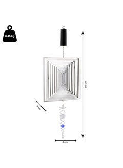 N/M NM Iron Revolving Wind Chime Square Cutting  - Image 3