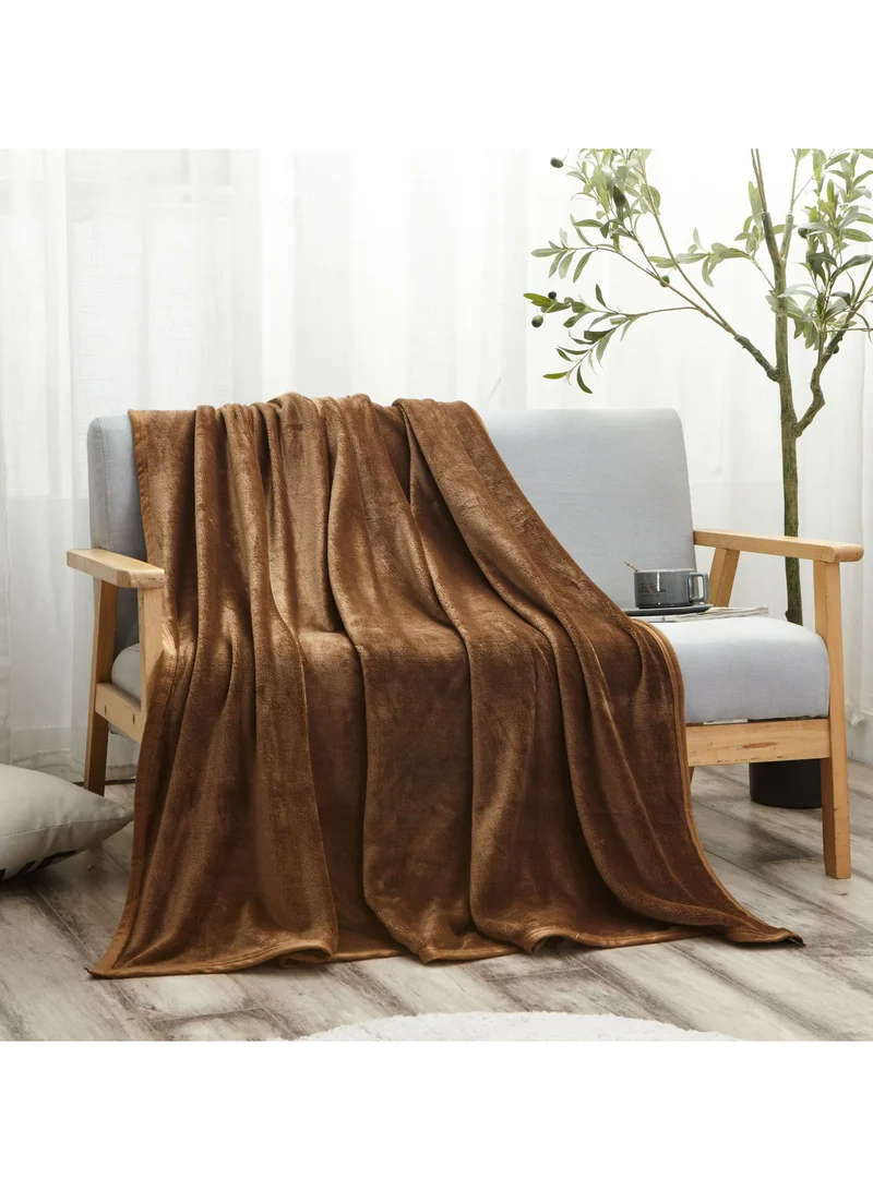 Donetella 1-Piece Ultra Soft Flannel Fleece Blanket/Throw