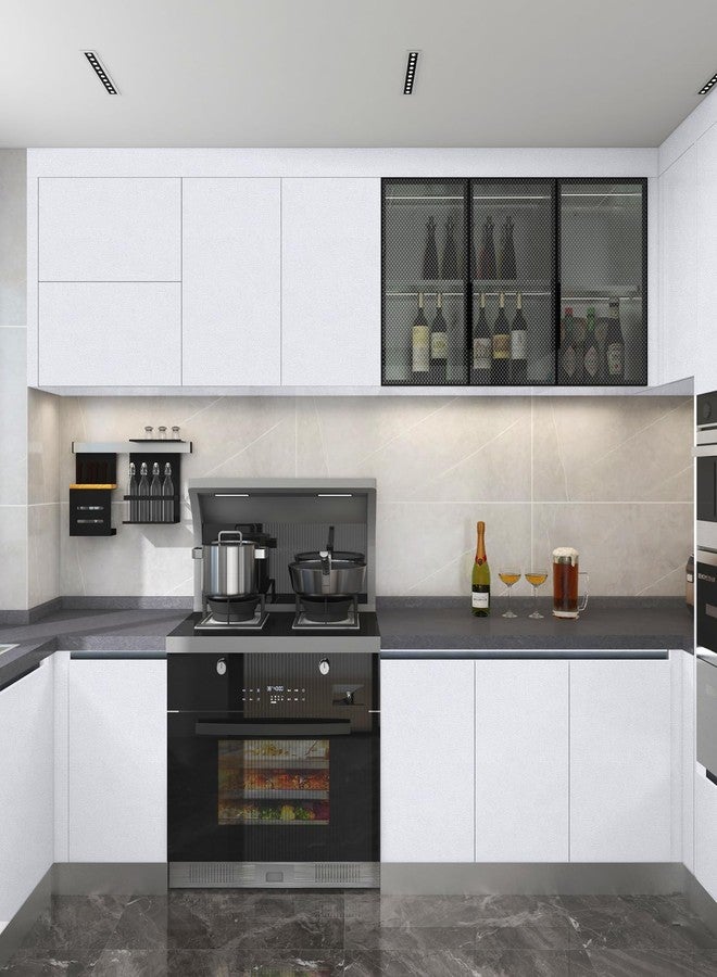 practicalWs White Wallpaper Peel and Stick with Tools, White Wall Paper Roll Self-Adhesive and Waterproof, Thickened Solid Color White Contact Paper for Cabinets Countertop 17.7'' x 393.7'' - Image 5