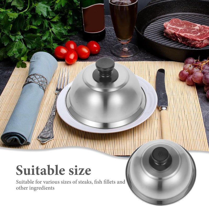 Stainless Steel Food Dome Lid 18cm Portable Kitchen Bbq Steak Cover Oil Splash Guard for Home and Restaurant Grilling - Image 3