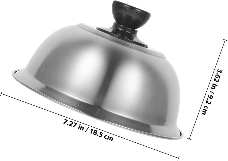 Stainless Steel Food Dome Lid 18cm Portable Kitchen Bbq Steak Cover Oil Splash Guard for Home and Restaurant Grilling - Image 2