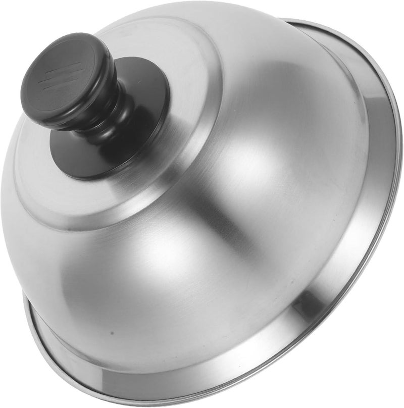 Stainless Steel Food Dome Lid 18cm Portable Kitchen Bbq Steak Cover Oil Splash Guard for Home and Restaurant Grilling - Image 1