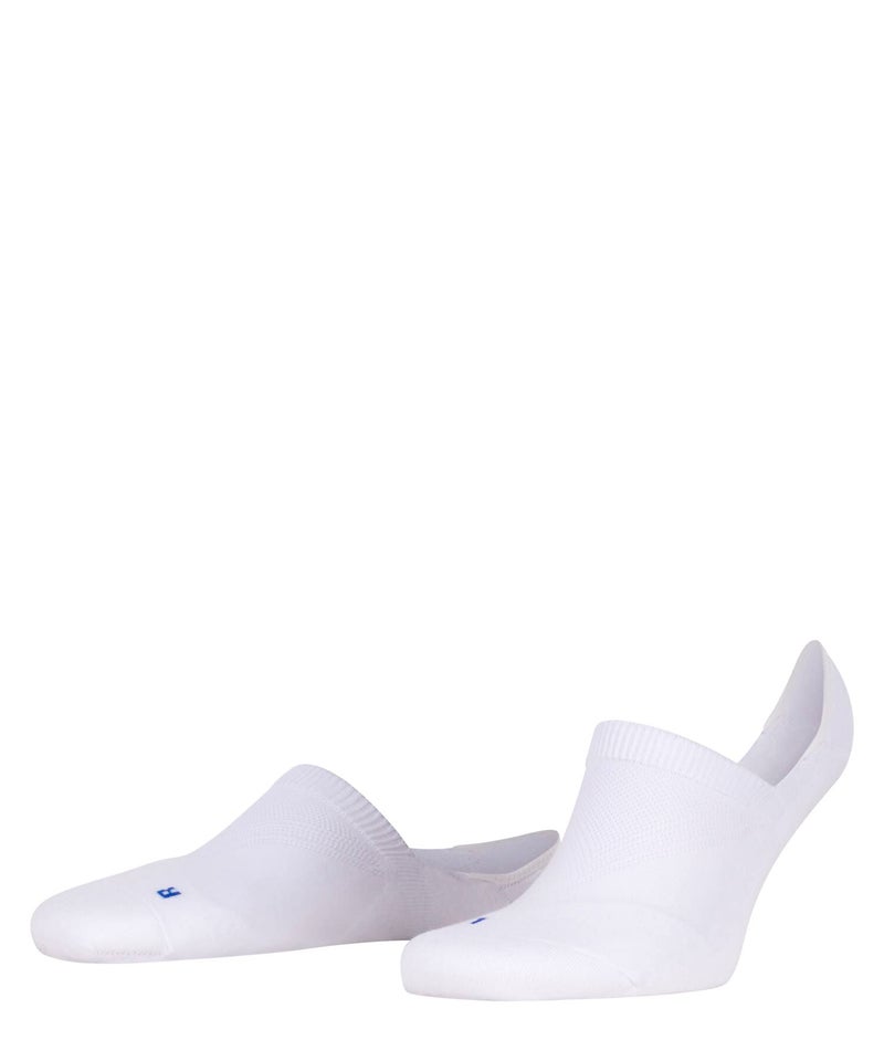 FALKE Unisex Cool Kick No Show Socks, Breathable, Cooling Effect, Polyester, Low Cut, Non Slip Heel Grip, Coolmax, White (White 2000), 5-6, 1 Pair - Image 1