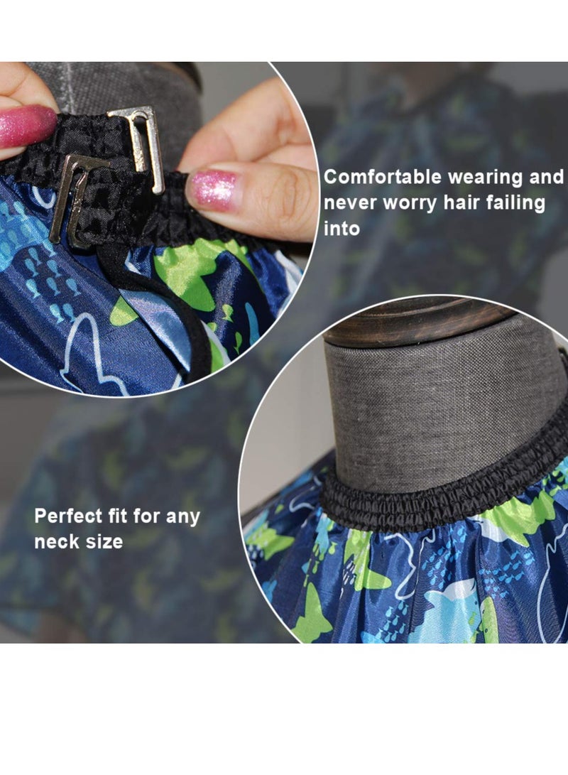 Flagsky Kids Haircut Cape and Neck Duster Brush Hair Comb Set Professional Barber Hairbrush and Children Dolphin Hairdresser Apron with Adjustable Snap Closure Extra Long Cape 47x39 inch  - Image 3