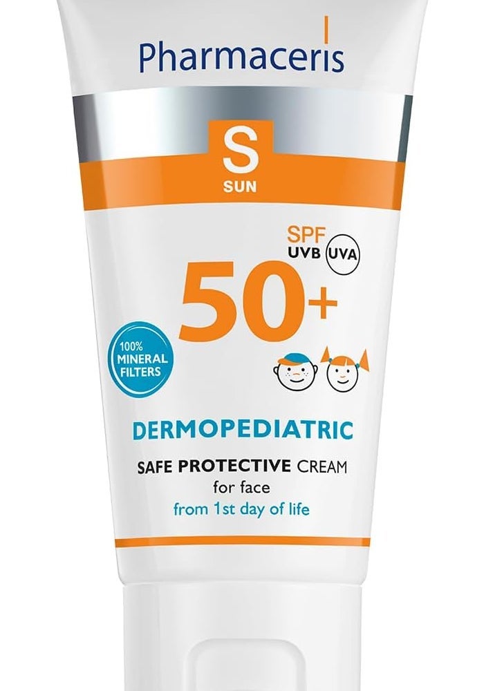 كريم وجه واقي آمن للأطفال من فارمسييريس S SPF 50 - 50 مل