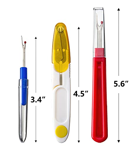 Ortarco Seam Ripper and Thread Remover Kit for Sewing 2 Big 2 Small Stitch Ripper Tool and 1 Thread Snips - Image 5