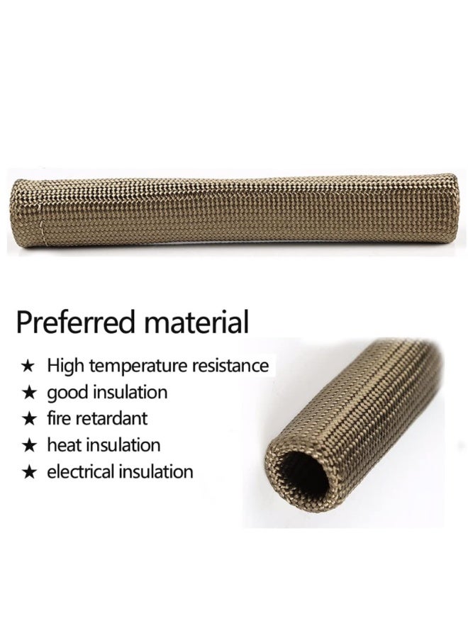 Generic 8PCS Titanium Spark Plug Wire Boots Thermal Protection Insulator Sleeve 2500 F High Temp Protection Heat shield Cover Wrap for Car Truck (Brown)  - Image 3