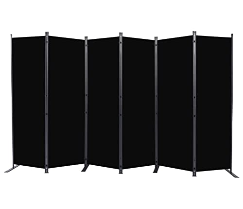 HOMSCREENER Room Divider 6FT Portable Room Dividers and Folding Privacy Screens 132 W Fabric Divider for Room Separation 6 Panel Partition Room Dividers Freestanding Wall Divider Screen for Dorm Studio Office 