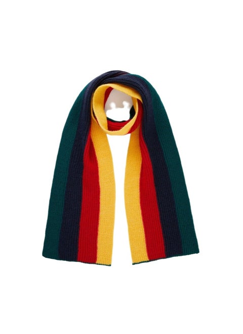 SCARF IN WOOL BLEND WITH INLAYS
