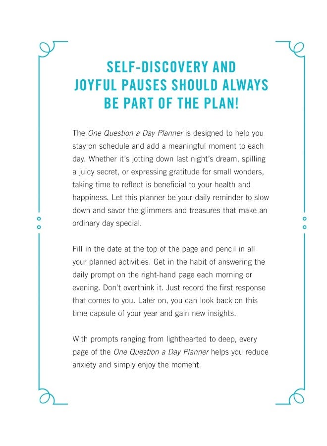 One Question a Day Weekly Planner: 365 Prompts for a Meaningful Year  - Image 2