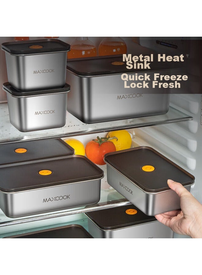 MAX COOK Meichun 304 Stainless Steel Food Storage Container With Lid, Lunch Box, Bento Box, Refrigerator Sealed Storage Box, 1500ml, Mcft5571 - Image 4