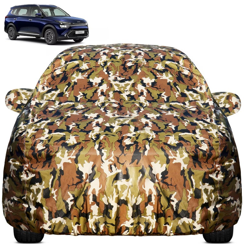 Pivalo Car Body Cover for Kia Carens All Model & Years (2022-2026) 100% Waterproof with Mirror Pockets, Triple Stitched Dustproof Heat Resistant UV Protection (Military/Jungle/Camouflage) - Image 2