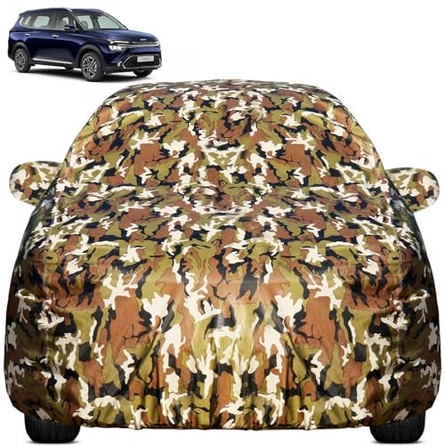 Pivalo Car Body Cover for Kia Carens All Model & Years (2022-2026) 100% Waterproof with Mirror Pockets, Triple Stitched Dustproof Heat Resistant UV Protection (Military/Jungle/Camouflage) - Image 1