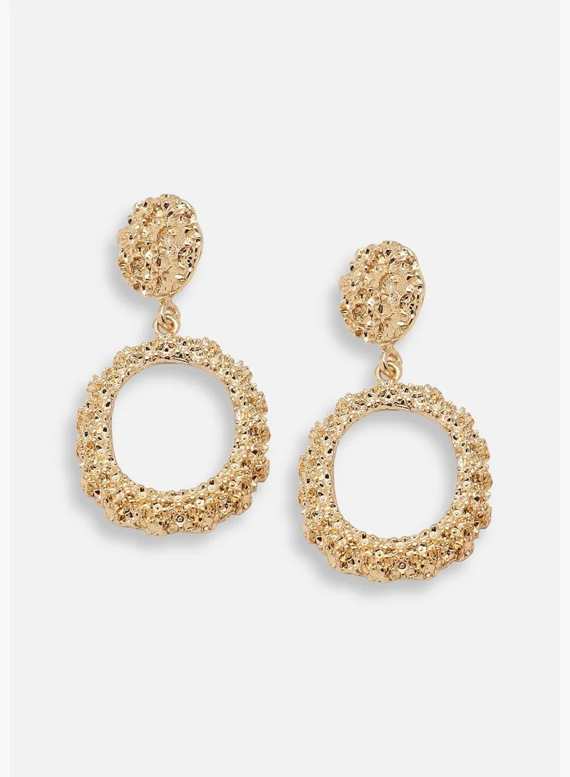 SOHI Gold Plated Party Designer Stone Drop Earring For Women