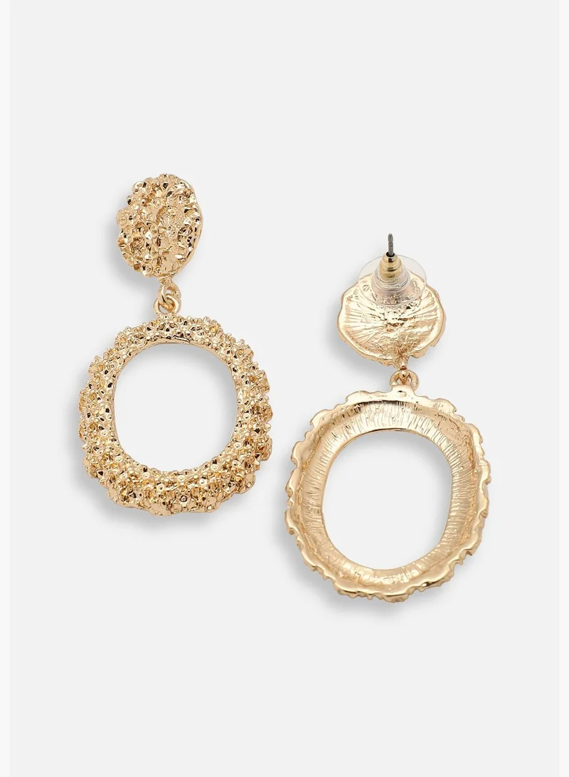 SOHI Gold Plated Party Designer Stone Drop Earring For Women