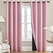 Rutterllow 100% Blackout Curtains,Ã‚Â 84 Inches LongÃ‚Â Full Blackout Drapes for Bedroom/Kids Room, Thermal Insulated - Image 2