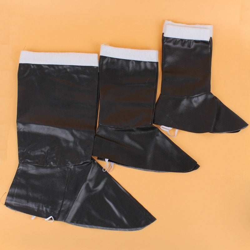 Christmas Santa Claus Decoration Santa Claus Boot Cover Shoe Cover Boots Black Boot Cover Children Boot Cover Adult Boot Cover