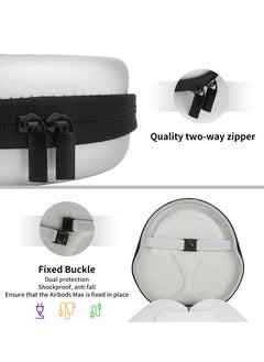 KASTWAVE Waterproof Smart Hard Case for AirPods Max, Designed with Sleep Mode, Protective Portable Hard Shell Travel Carrying Storage Bag for Apple AirPods Max Headphone Accessories, Silvery  - Image 5