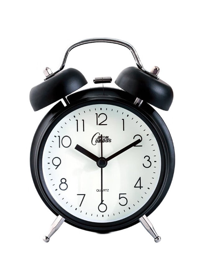 Compas Alarm Clock For Children And Students, Retro Mechanical Bell Alarm Clock With Loud Volume, Bedside Clock, 2316 Black - Image 2