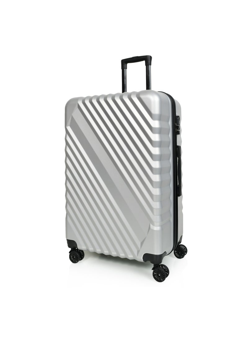 مورانو طقم شنط سفر لون فضي مكون من 3 حقائب أمتعة 4 عجلات - Image 4