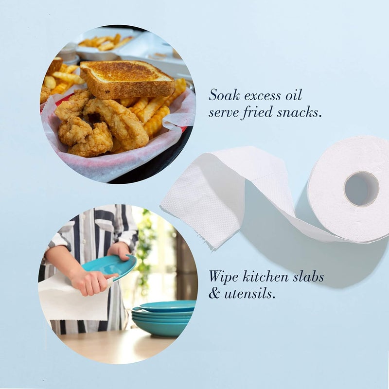 WINTEX ULTRA 4 Ply Kitchen Paper Towels/Rolls (White) (Set of 8 Rolls) - Image 4